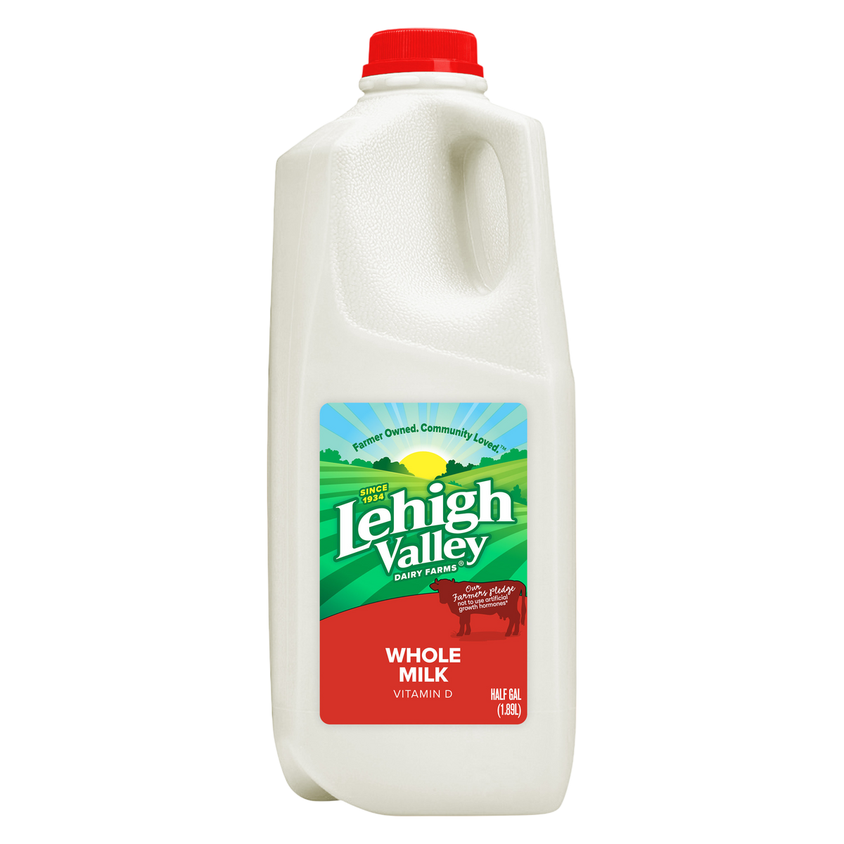 Lehigh Valley Whole Vitamin D Milk - 1/2 Gallon