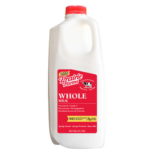 Prairie Farms Vitamin D Whole Milk - 1/2 Gallon